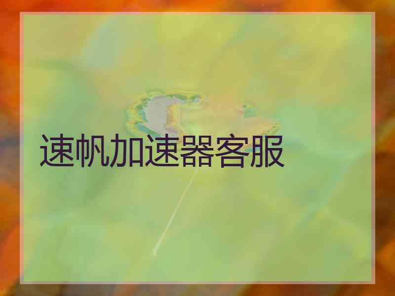 速帆加速器客服