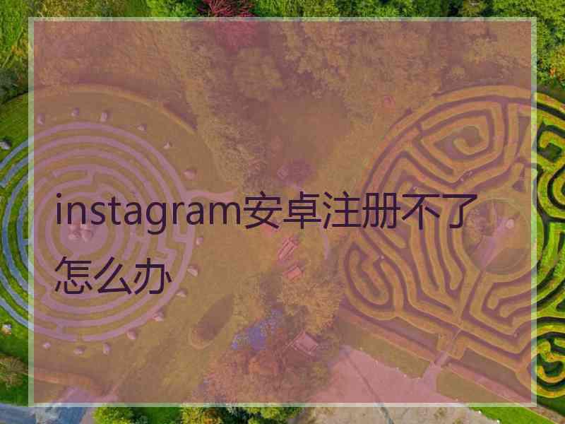 instagram安卓注册不了怎么办