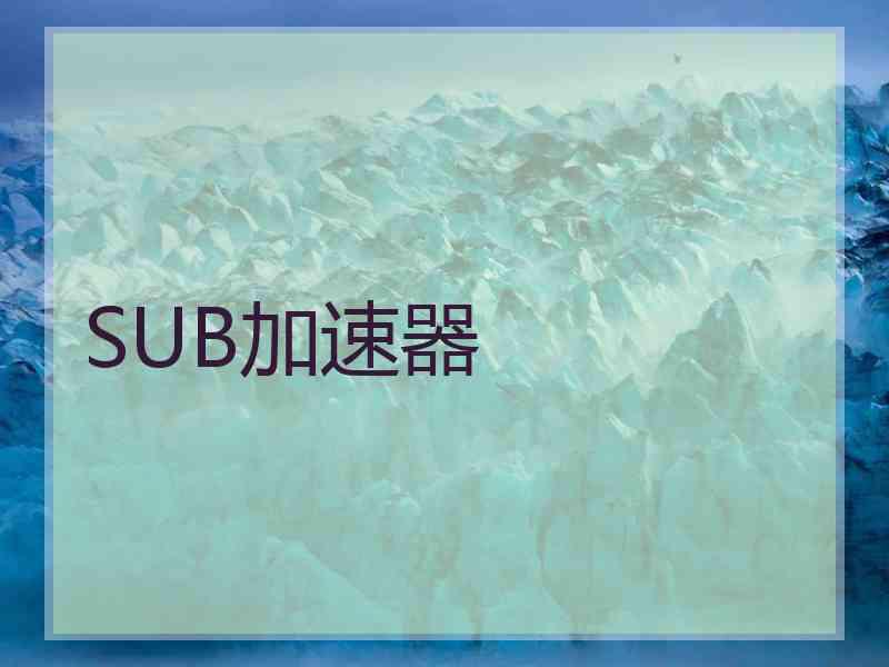 SUB加速器