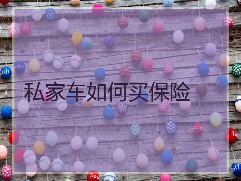 私家车如何买保险