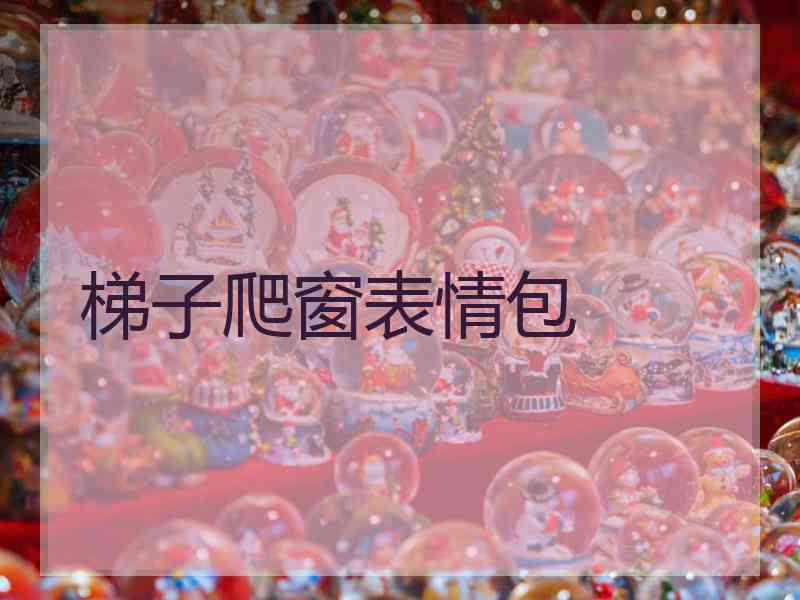 梯子爬窗表情包