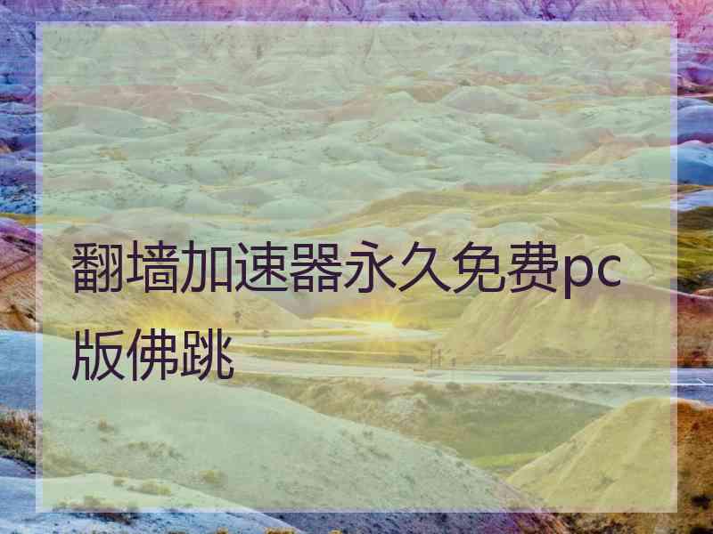 翻墙加速器永久免费pc版佛跳