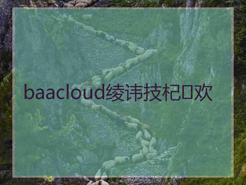 baacloud绫讳技杞欢