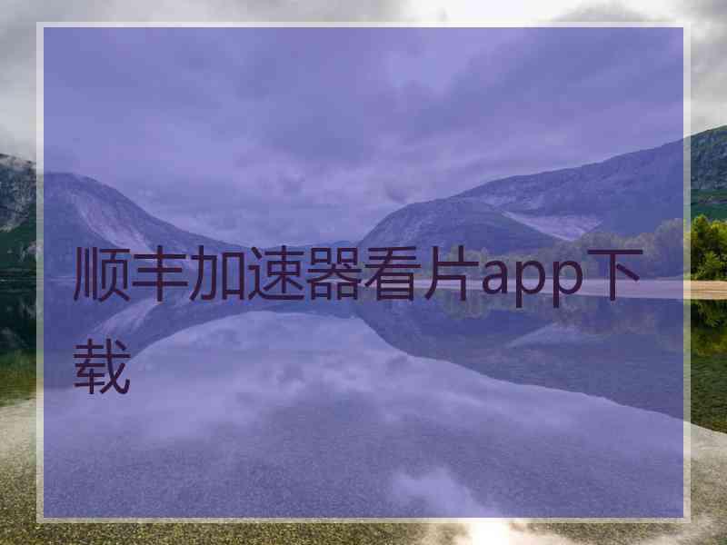 顺丰加速器看片app下载