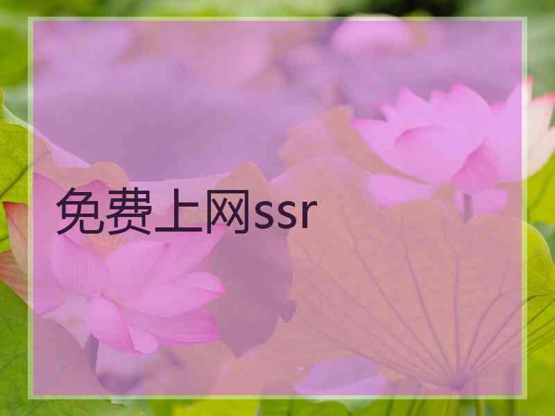 免费上网ssr