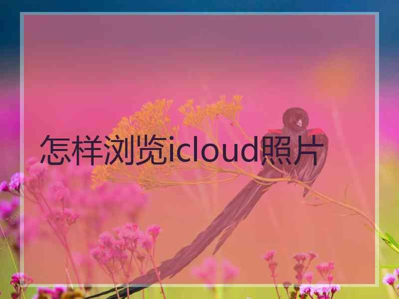 怎样浏览icloud照片