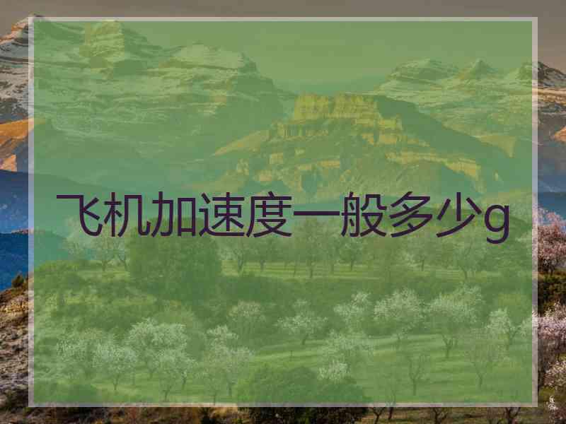 飞机加速度一般多少g