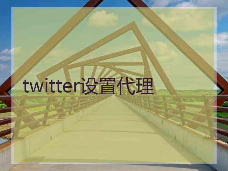 twitter设置代理