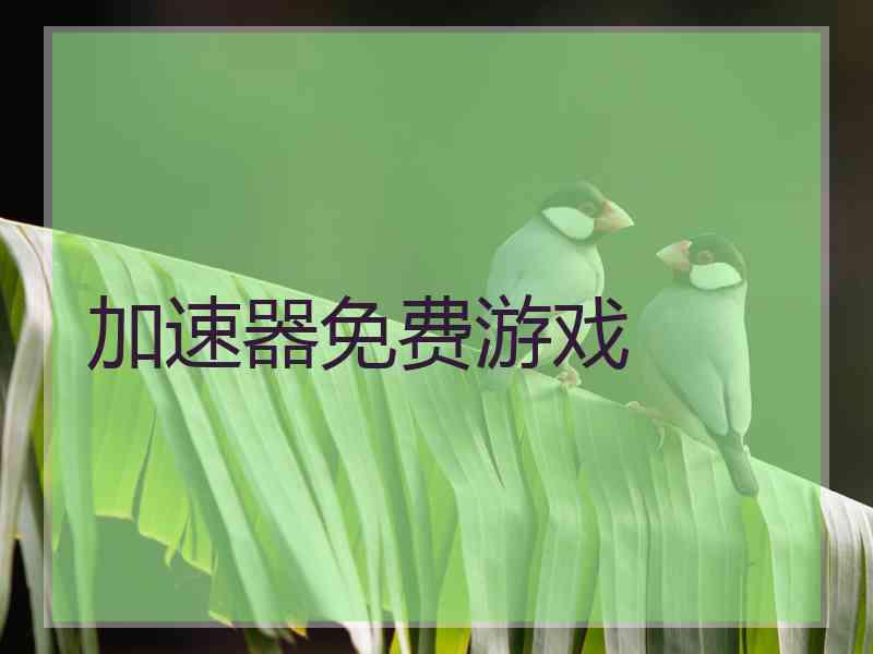 加速器免费游戏