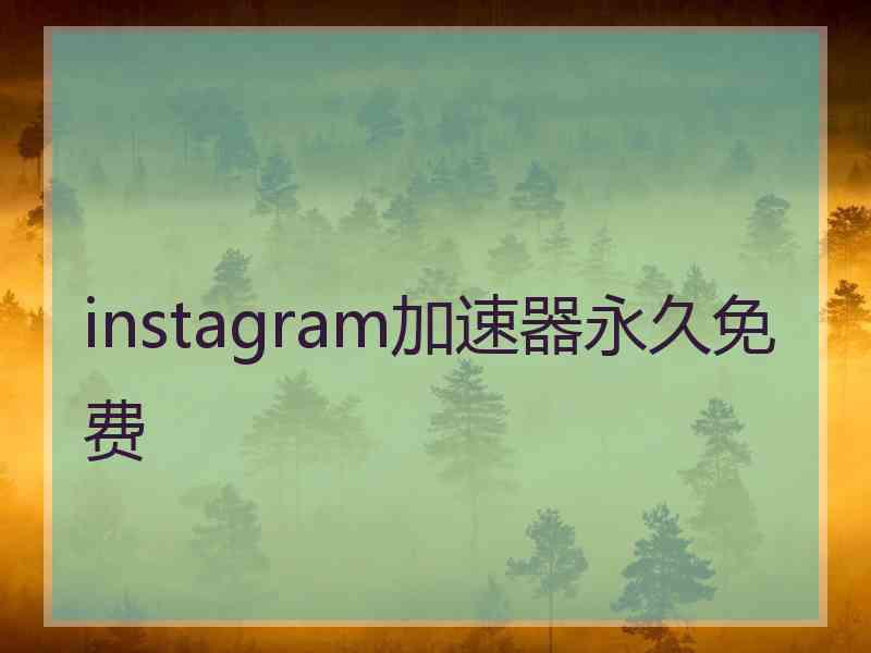 instagram加速器永久免费
