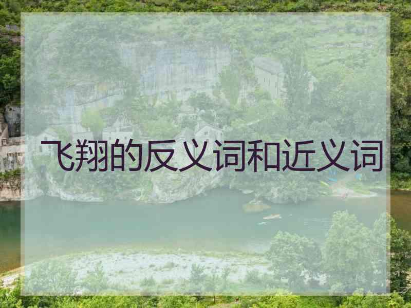 飞翔的反义词和近义词