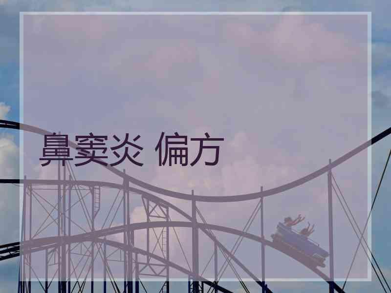 鼻窦炎 偏方