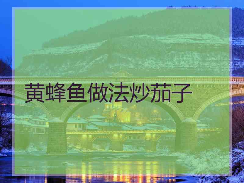 黄蜂鱼做法炒茄子