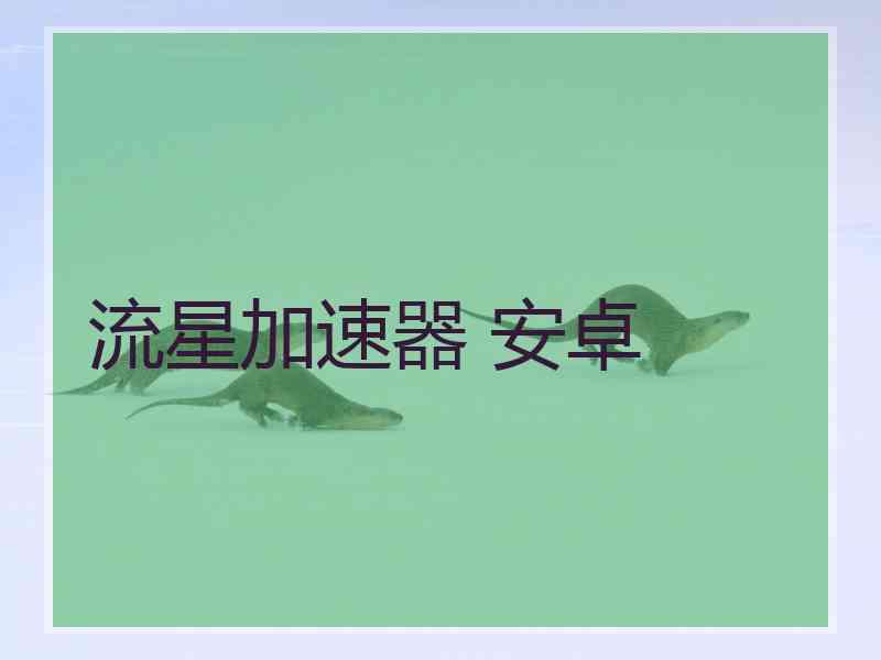 流星加速器 安卓