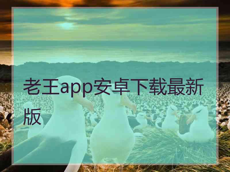 老王app安卓下载最新版