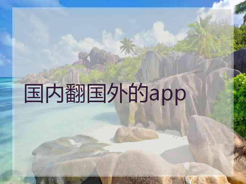 国内翻国外的app