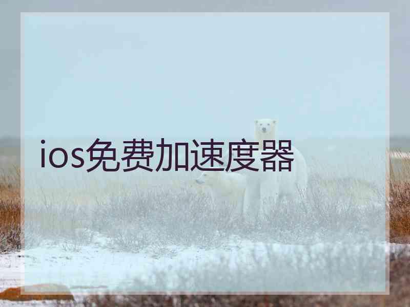 ios免费加速度器