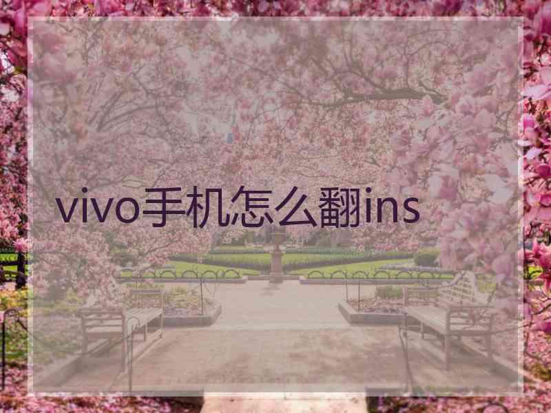 vivo手机怎么翻ins