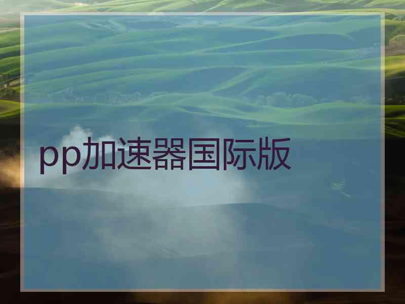 pp加速器国际版