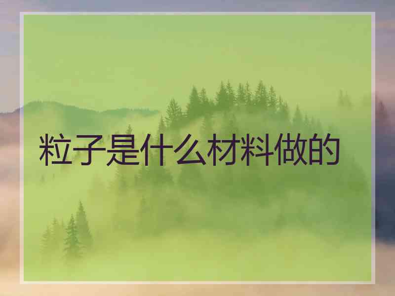 粒子是什么材料做的