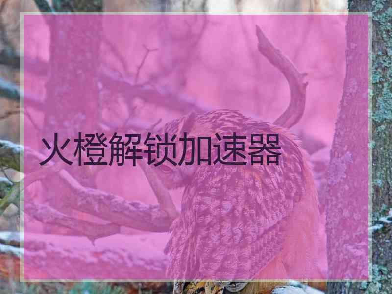 火橙解锁加速器