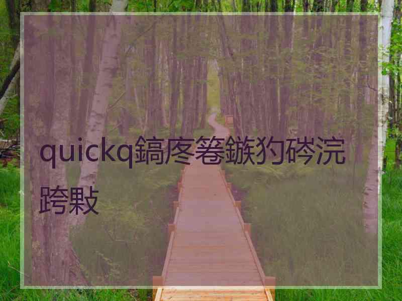 quickq鎬庝箞鏃犳硶浣跨敤