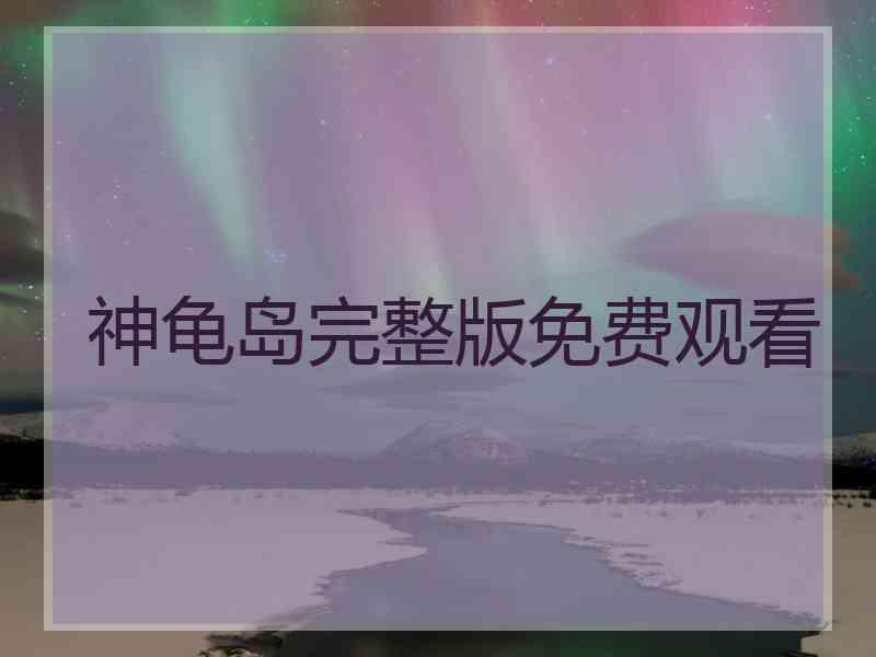 神龟岛完整版免费观看